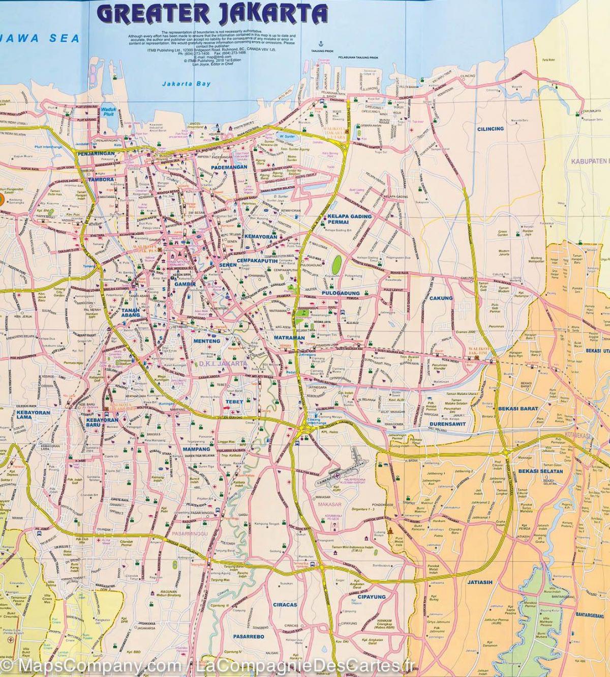 karta över Jakarta street