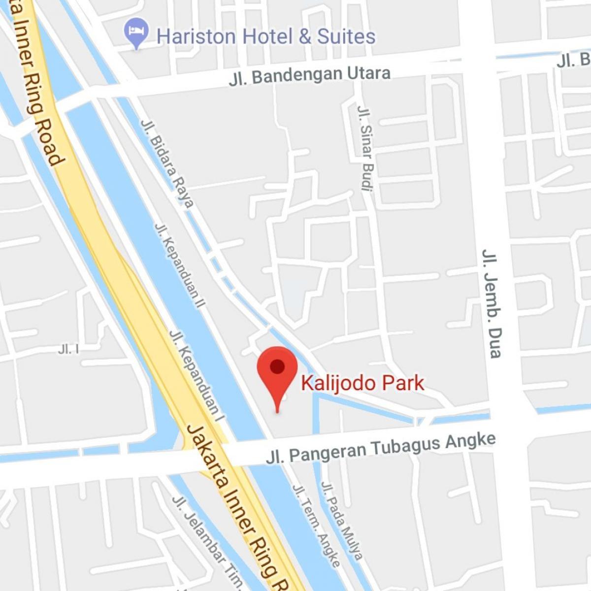 karta över kalijodo Jakarta
