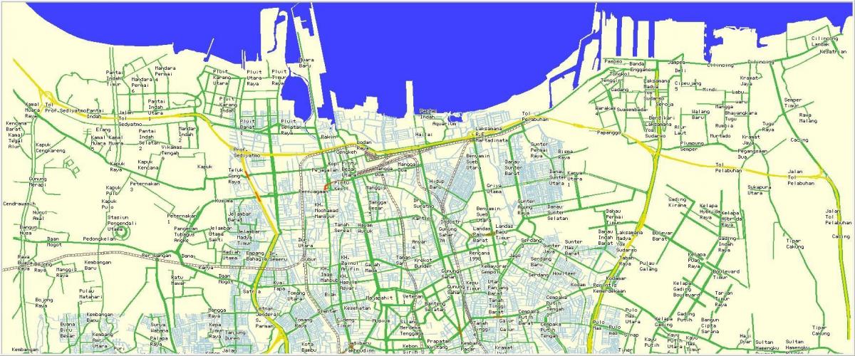 karta över norra Jakarta