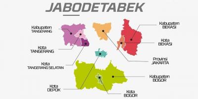 Karta över jabodetabek