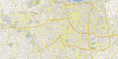 Karta över Jakarta road