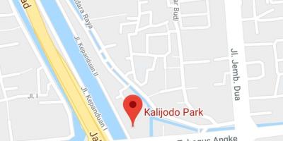 Karta över kalijodo Jakarta