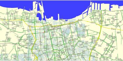 Karta över norra Jakarta
