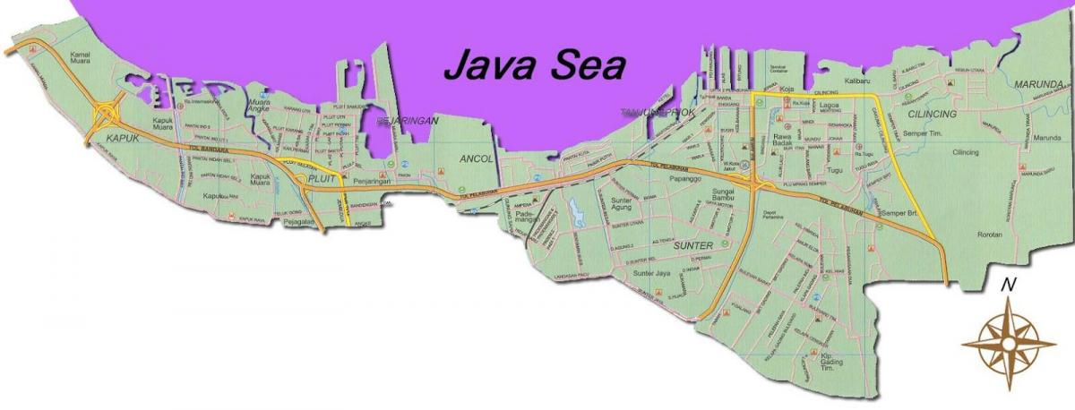 Jakarta utara karta